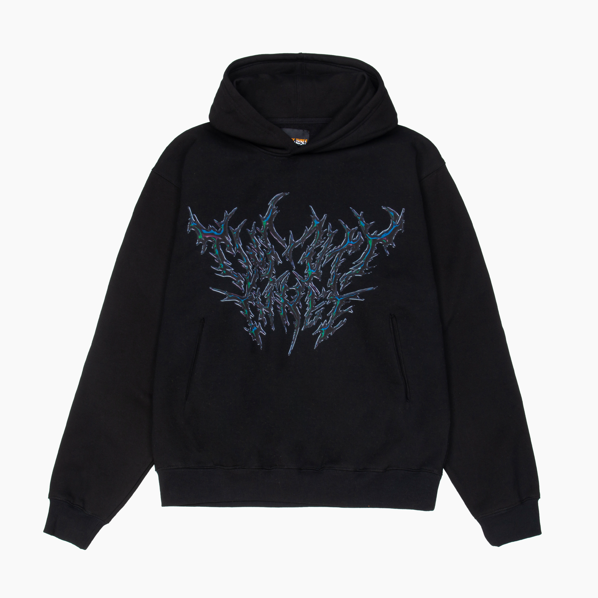 23 METAL LOGO BLACK HOODIE